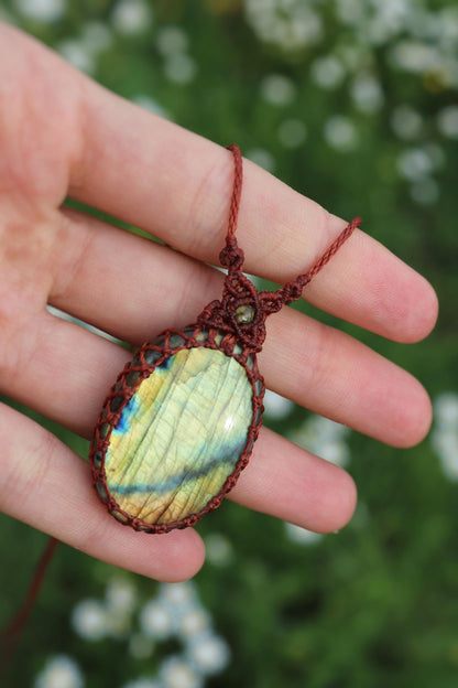 Green Fairytale LABRADORITE jewelry SET, choker & pendant