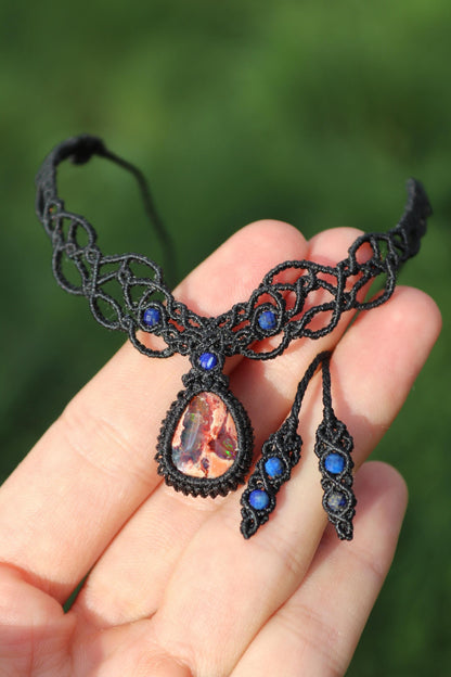 BLUEMOON Collier/Ras-de-cou OPALE du Mexique