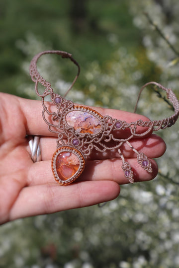 AFTERGLOW Mexican sunset OPAL choker