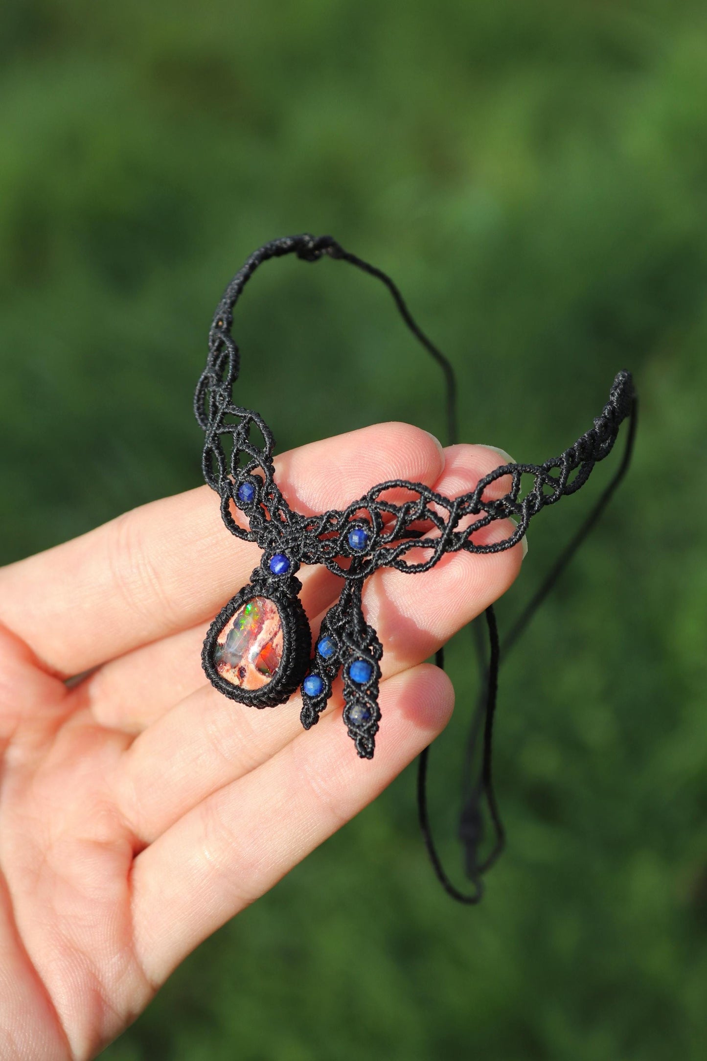 BLUEMOON Collier/Ras-de-cou OPALE du Mexique