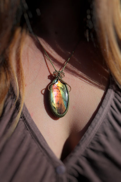 LABRADORITE rose et orange