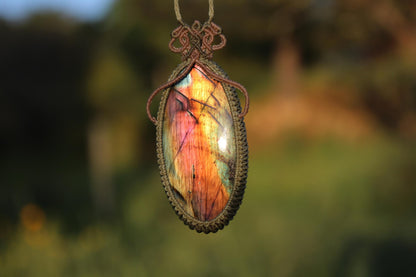 LABRADORITE rose et orange
