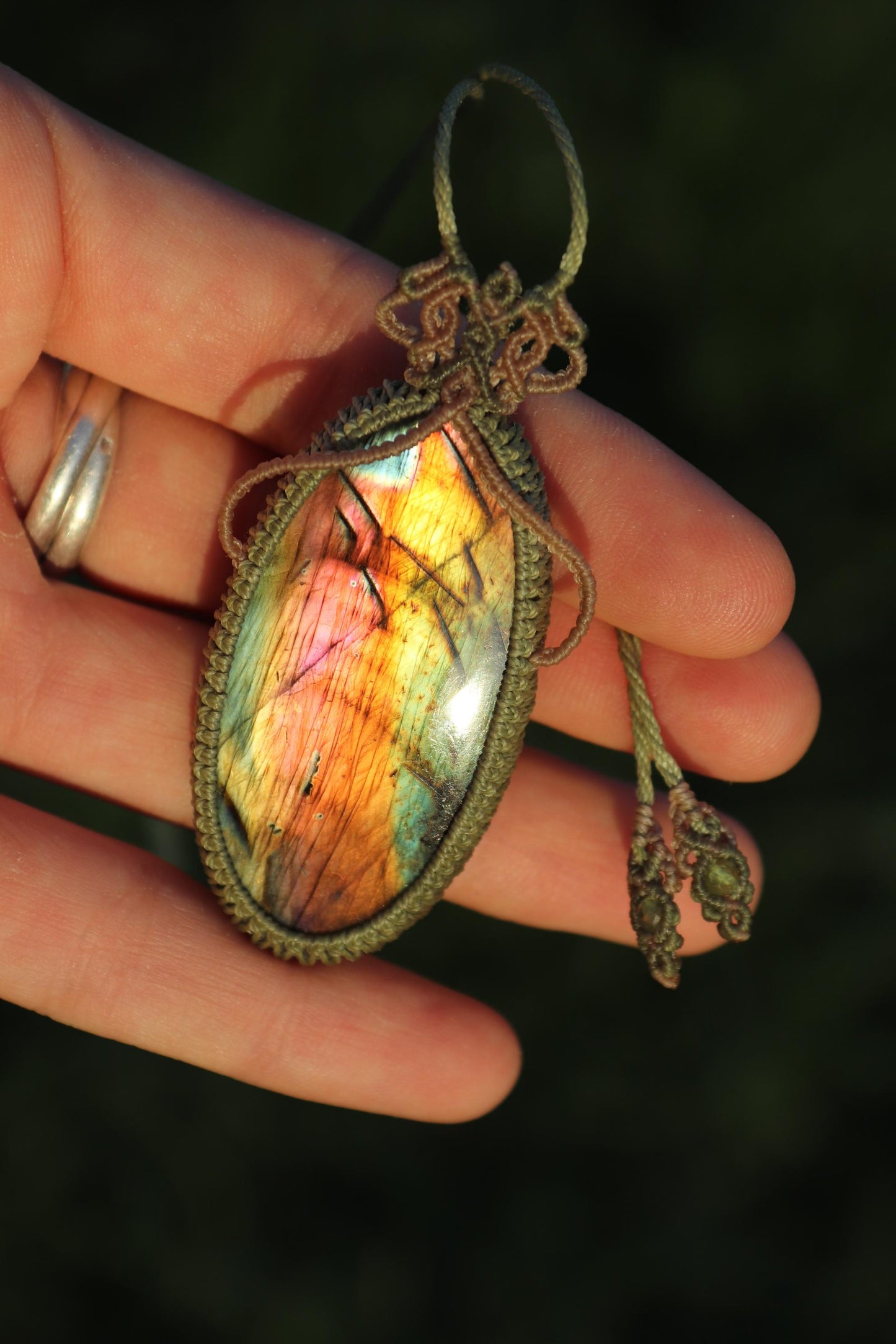 LABRADORITE rose et orange