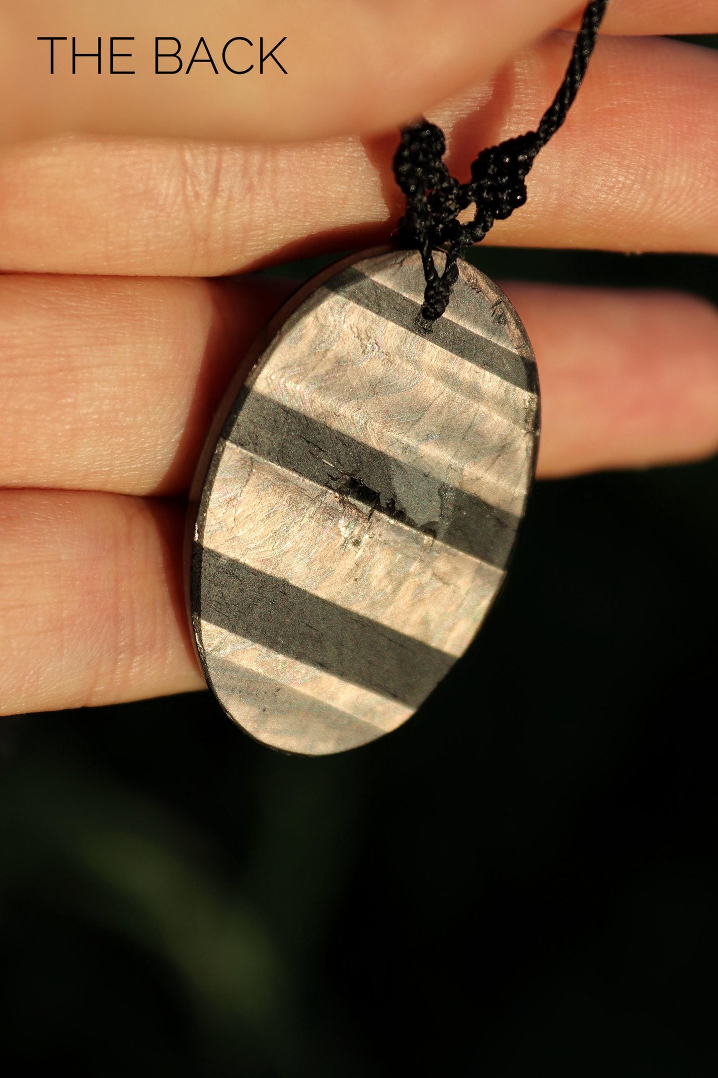Pendentif HYPERSTHÈNE avec perles de SHUNGITE russe naturelle