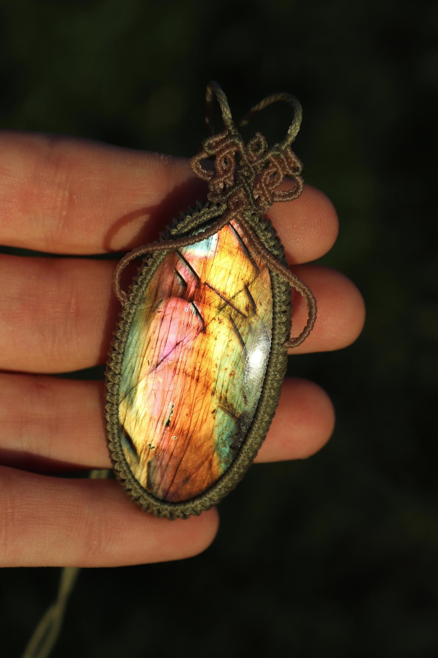 LABRADORITE rose et orange