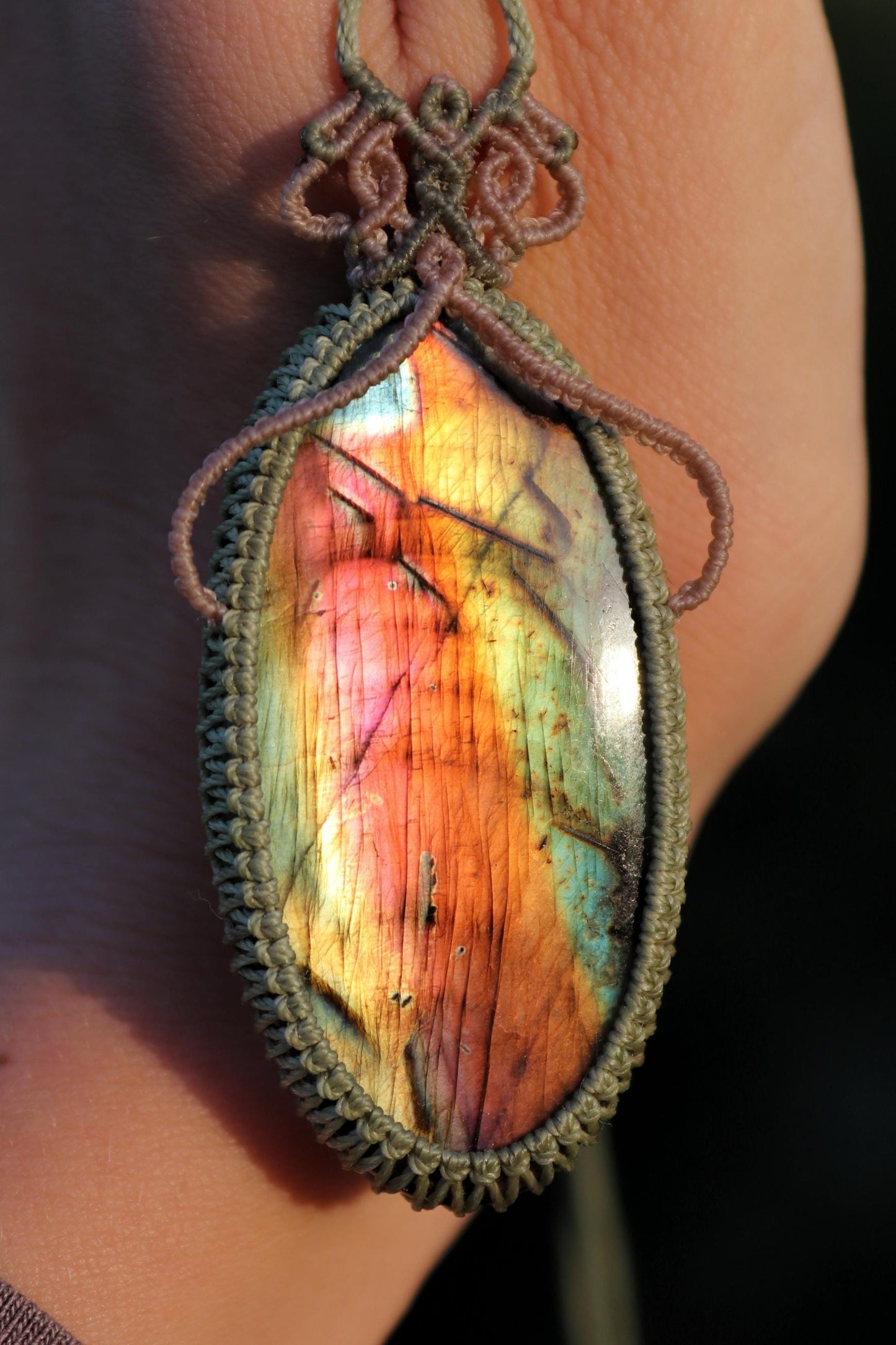 LABRADORITE rose et orange