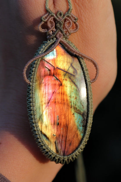 LABRADORITE rose et orange