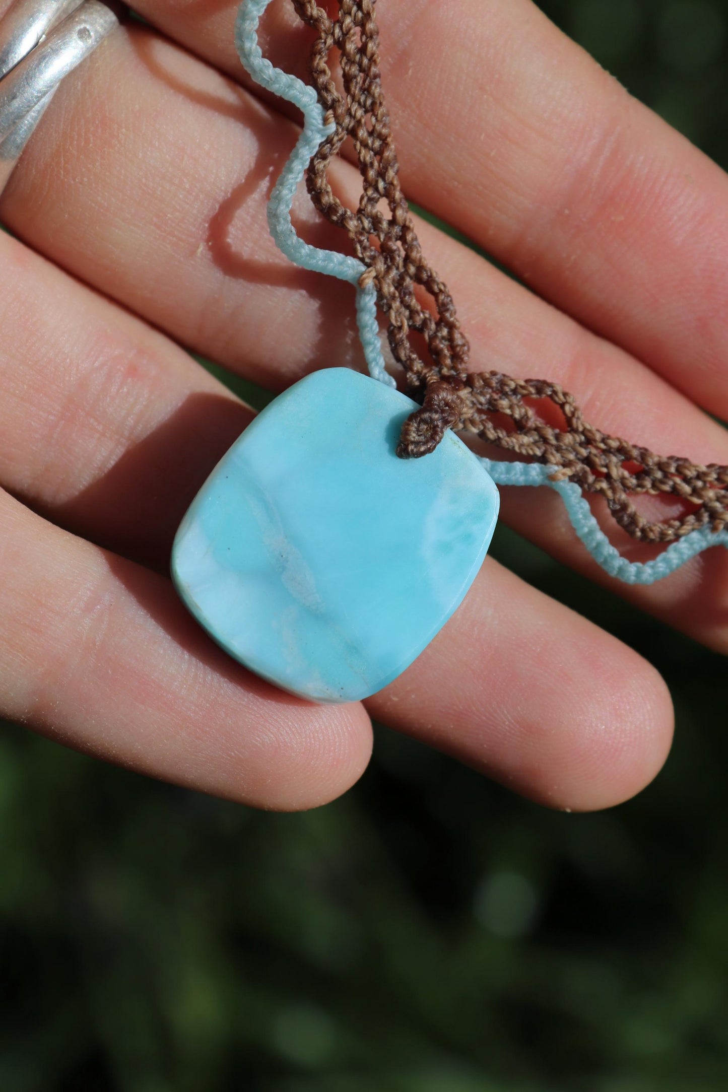 LARIMAR choker with Apatite beads