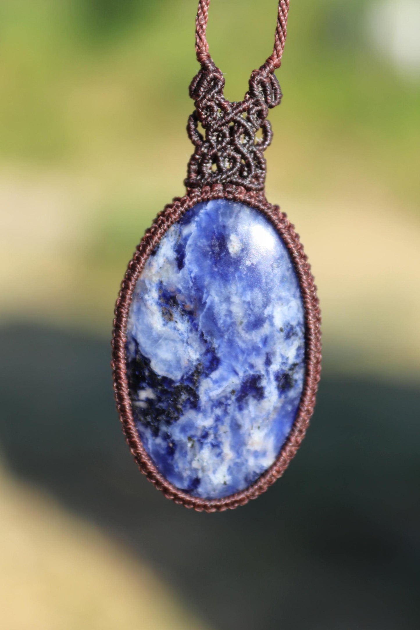 Pendentif en SODALITE avec des motifs naturels époustouflants
