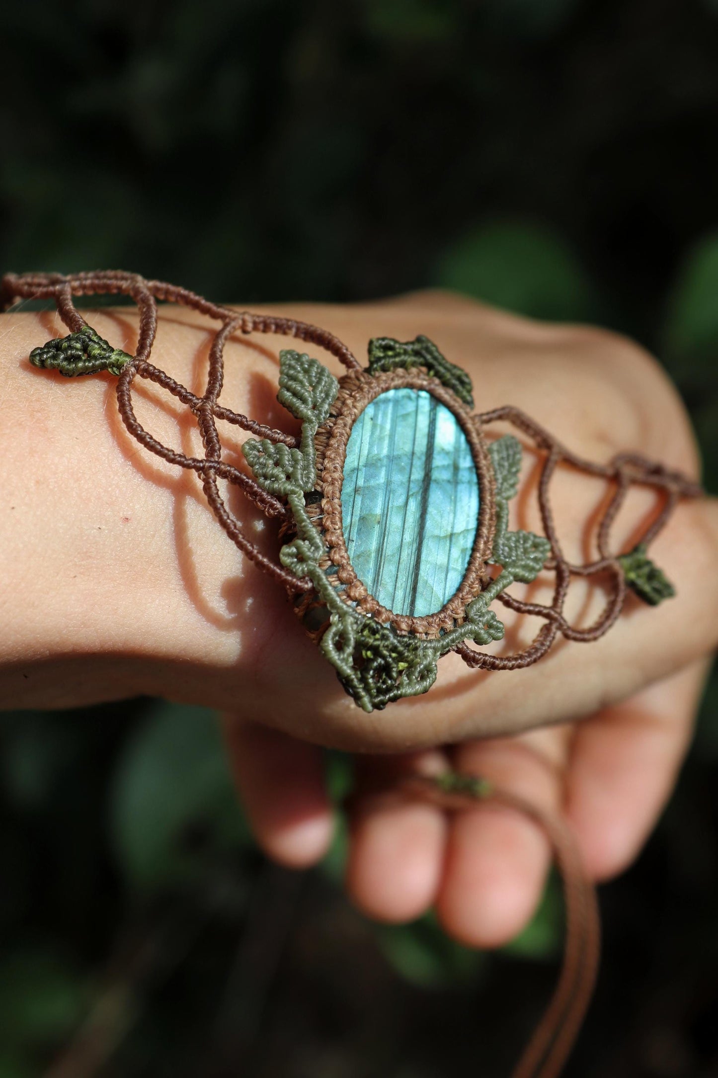 ELOWEN’S GARDEN Green LABRADORITE choker