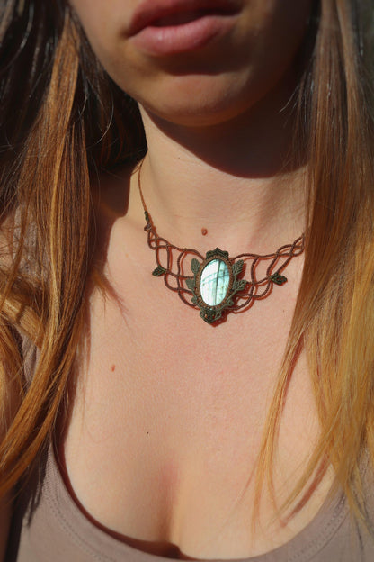 ELOWEN’S GARDEN Green LABRADORITE choker