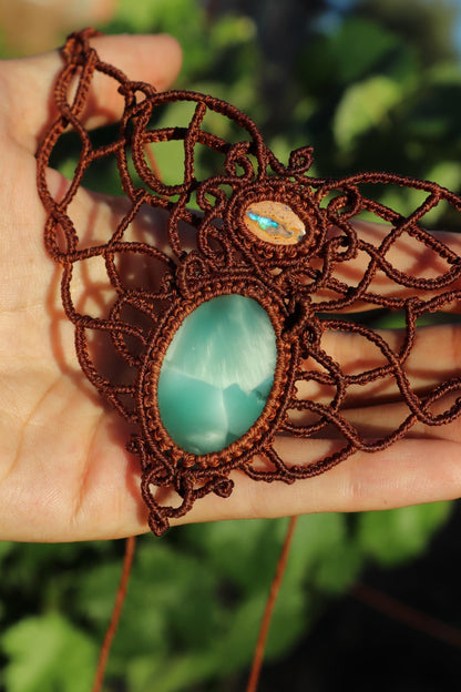 Ras-de-cou en opale et hémimorphite HEMIRA du Mexique
