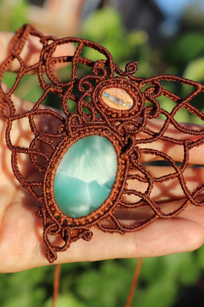 Ras-de-cou en opale et hémimorphite HEMIRA du Mexique