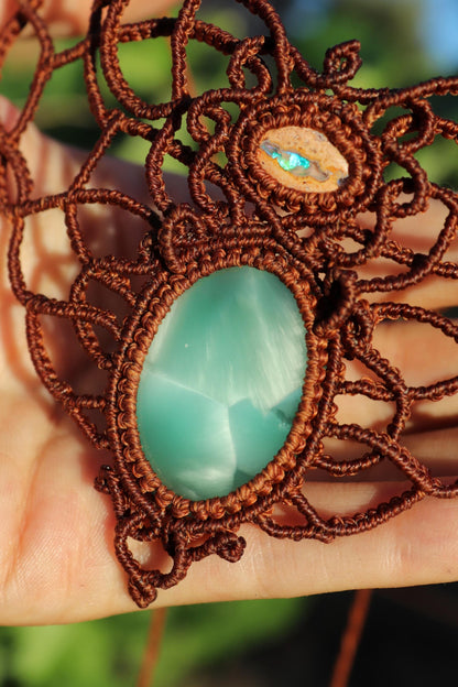 Ras-de-cou en opale et hémimorphite HEMIRA du Mexique