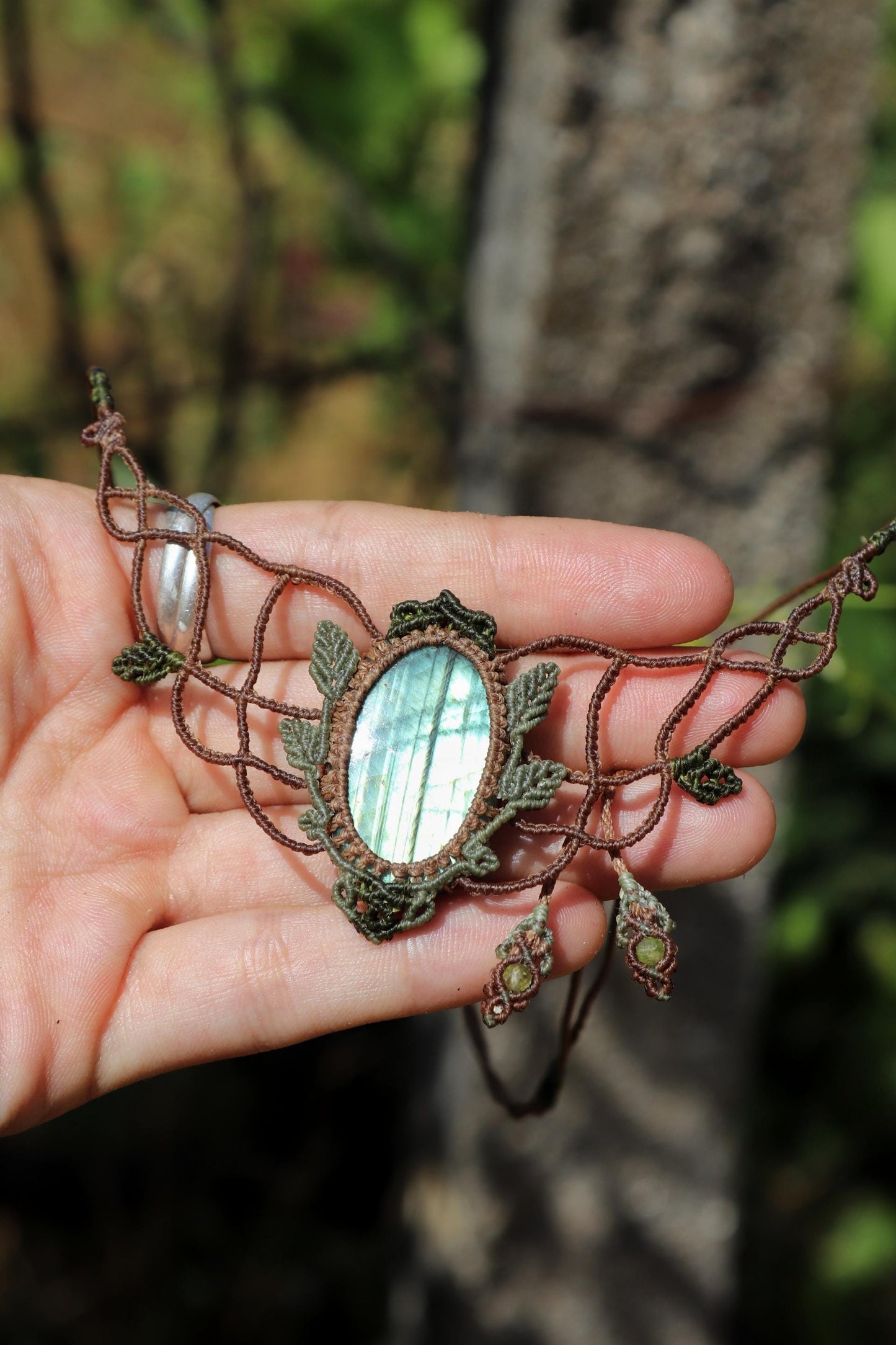 ELOWEN’S GARDEN Green LABRADORITE choker