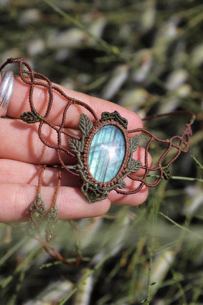 ELOWEN’S GARDEN Green LABRADORITE choker