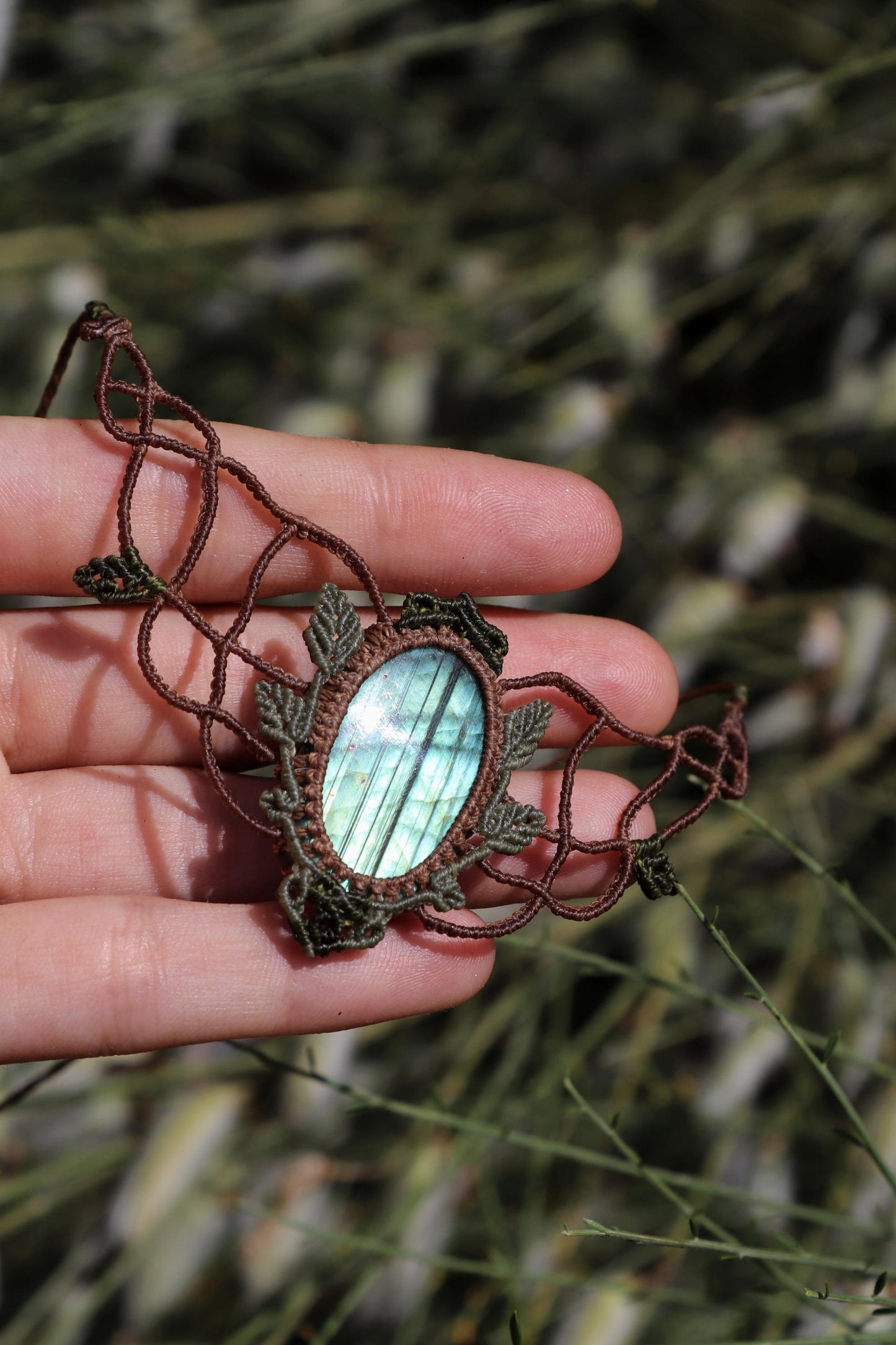 ELOWEN’S GARDEN Green LABRADORITE choker