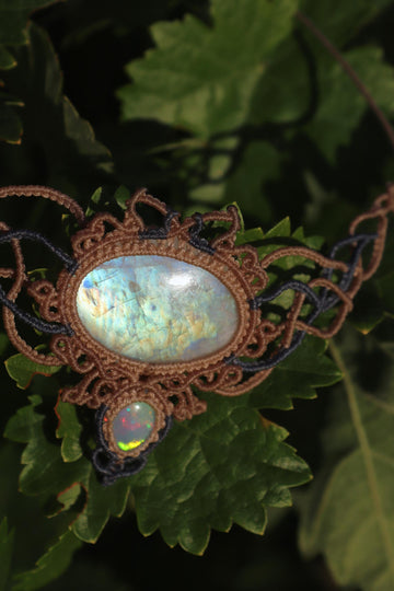 Ethiopian OPAL and MOONSTONE choker