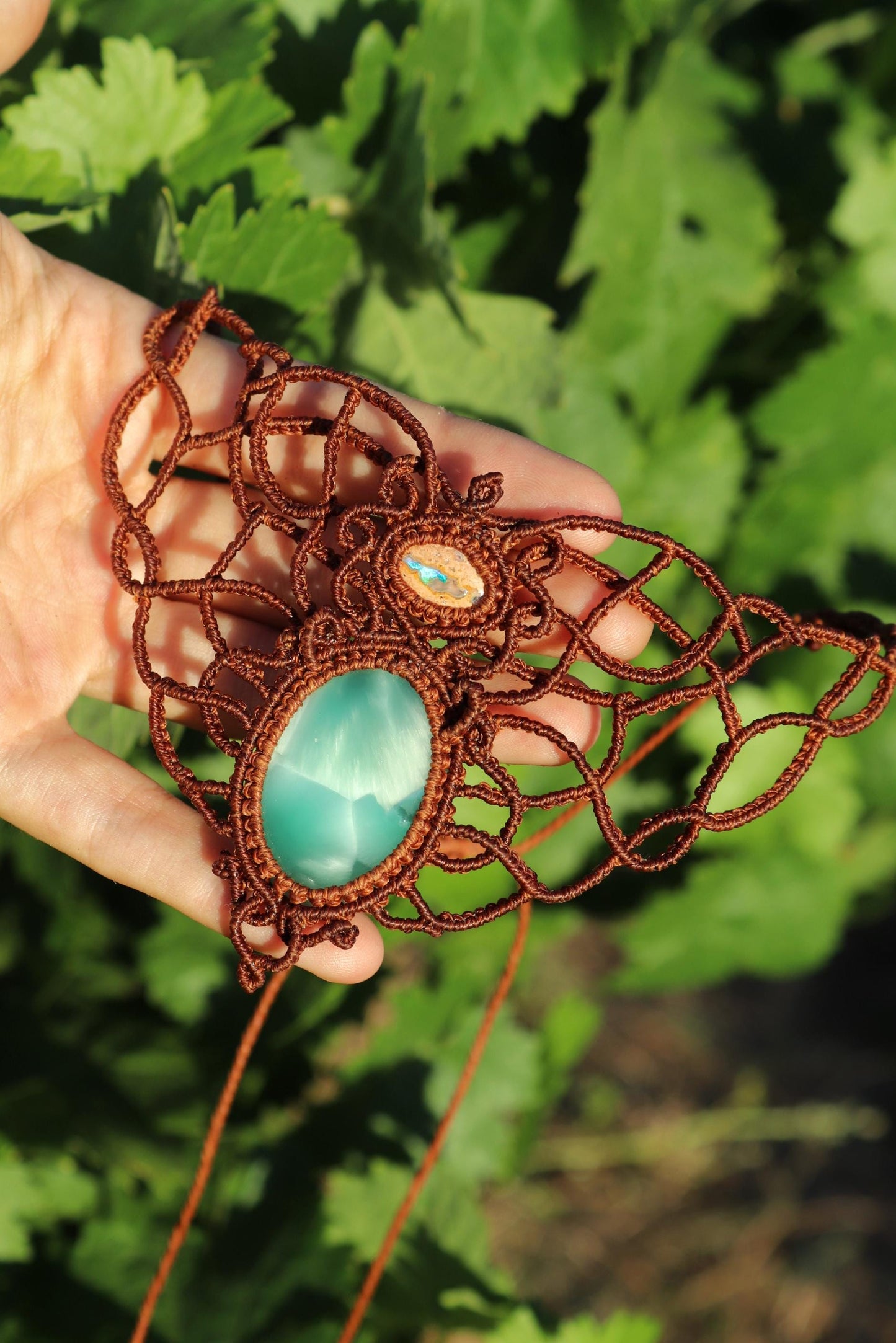 Ras-de-cou en opale et hémimorphite HEMIRA du Mexique