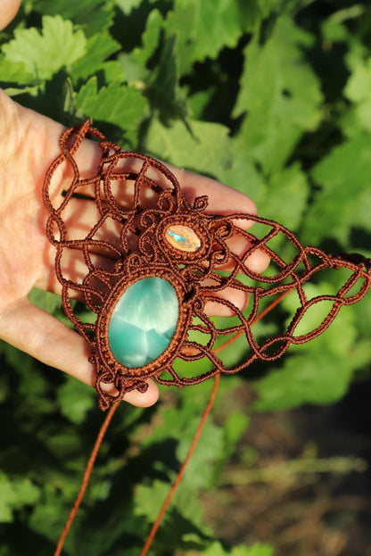Ras-de-cou en opale et hémimorphite HEMIRA du Mexique