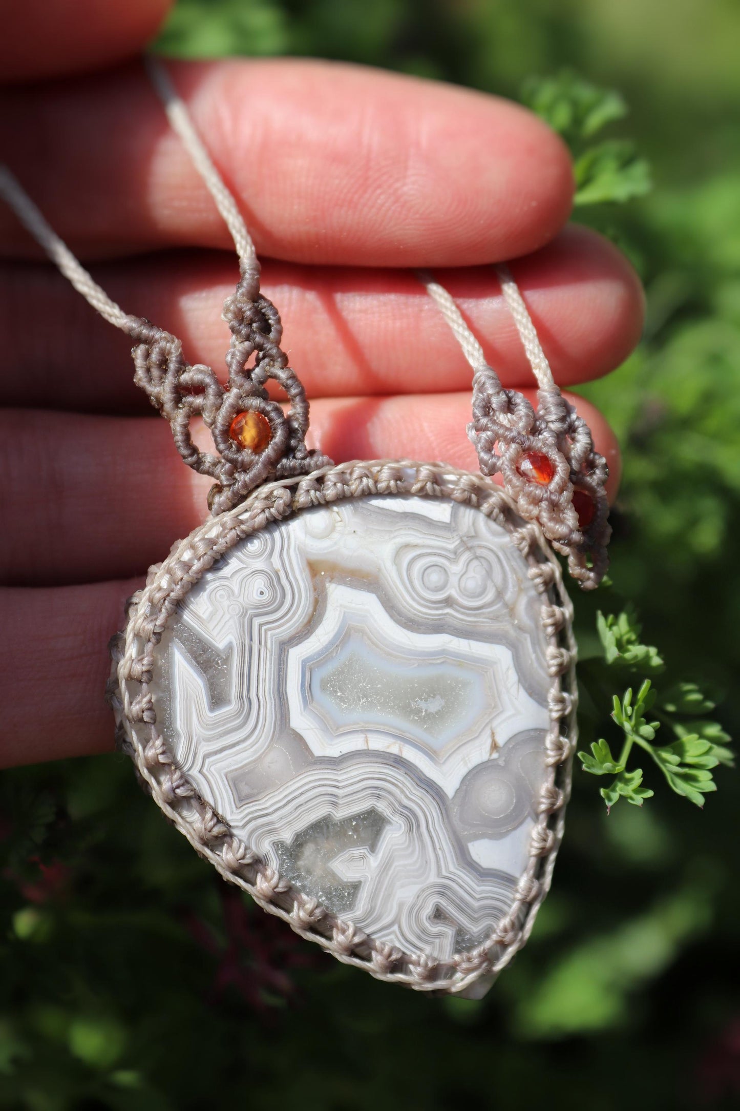 Mexican crazy LACE AGATE necklace