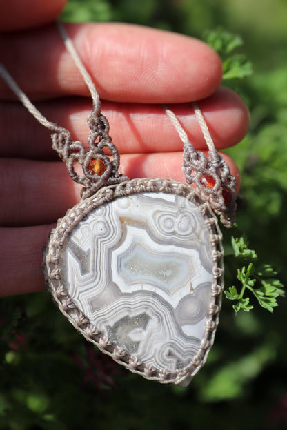 Mexican crazy LACE AGATE necklace