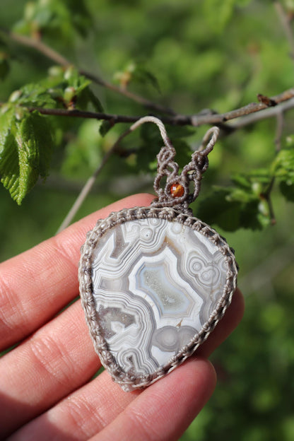 Mexican crazy LACE AGATE necklace