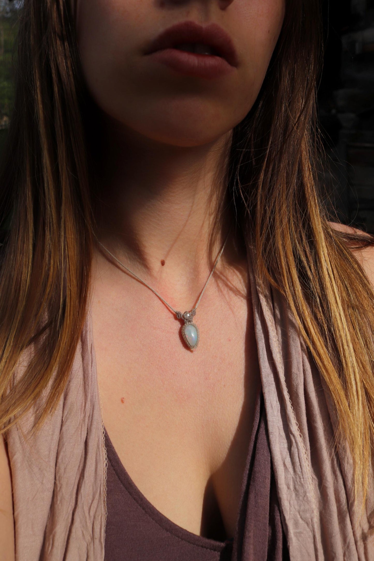 Pendentif OPALE D'ÉTHIOPIE, 20mm