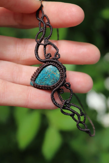 Bracelet en shattuckite sarcelle