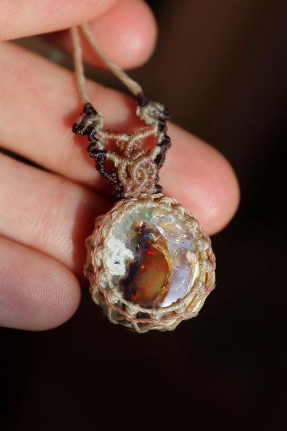 Pendentif OPALE translucide du Mexique