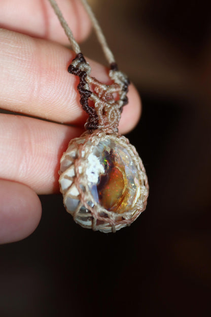 Pendentif OPALE translucide du Mexique