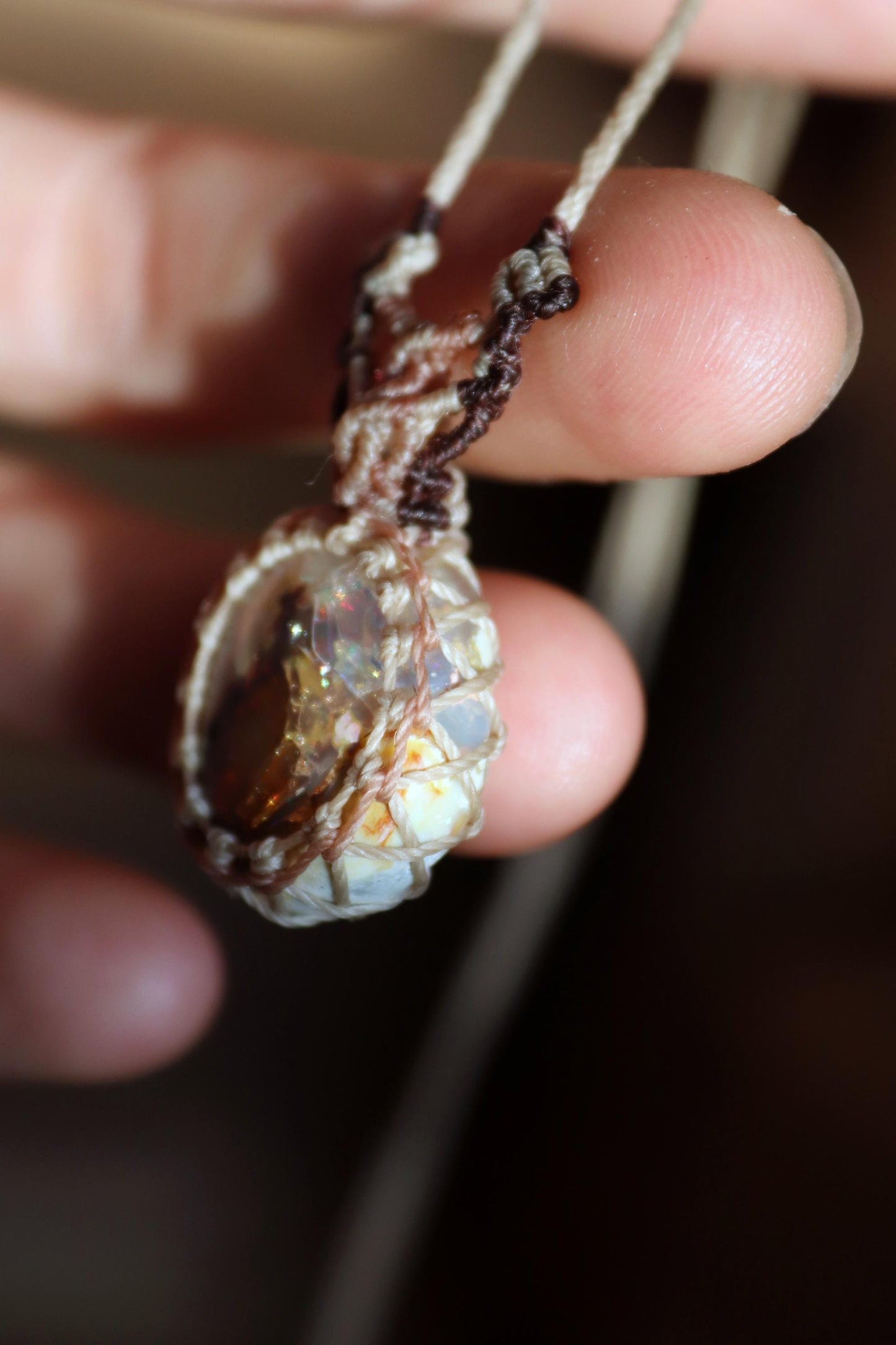 Pendentif OPALE translucide du Mexique