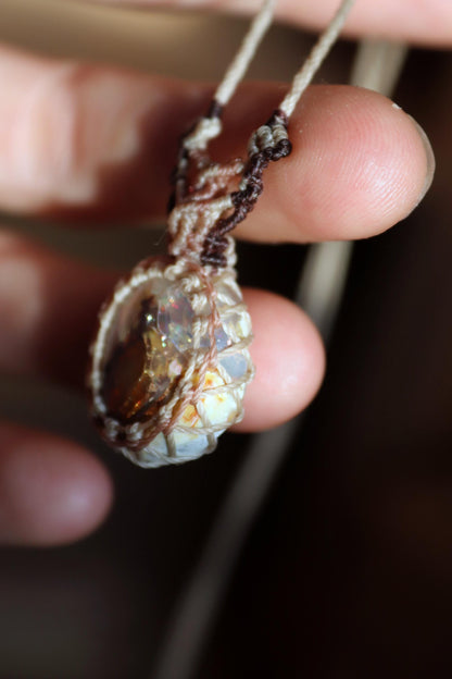 Pendentif OPALE translucide du Mexique