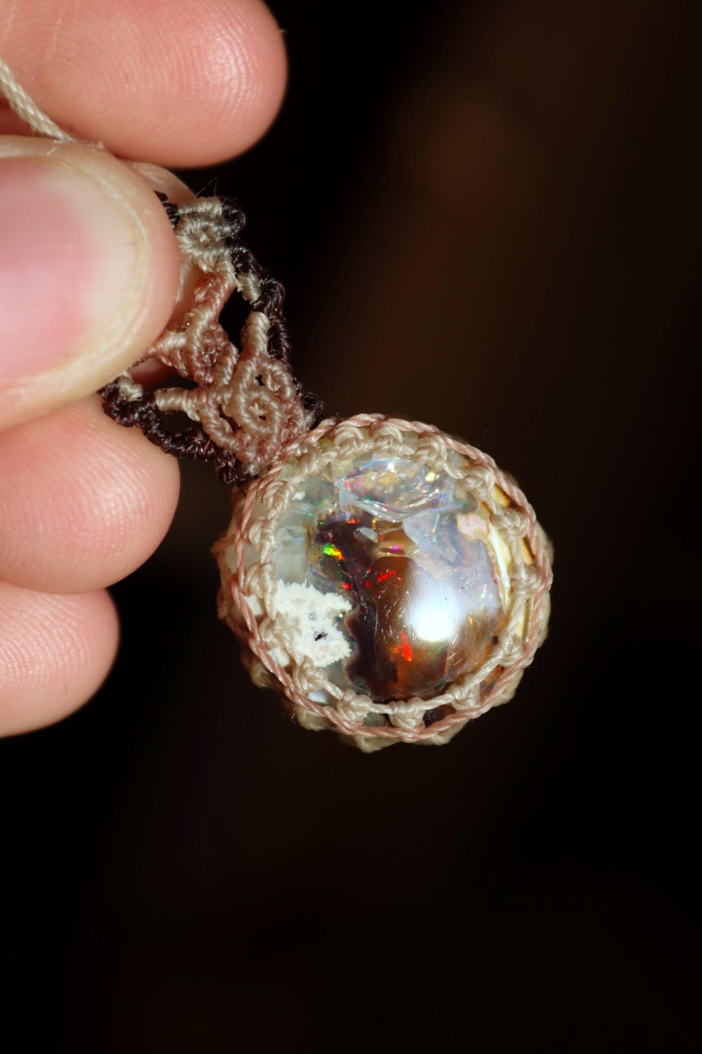 Pendentif OPALE translucide du Mexique