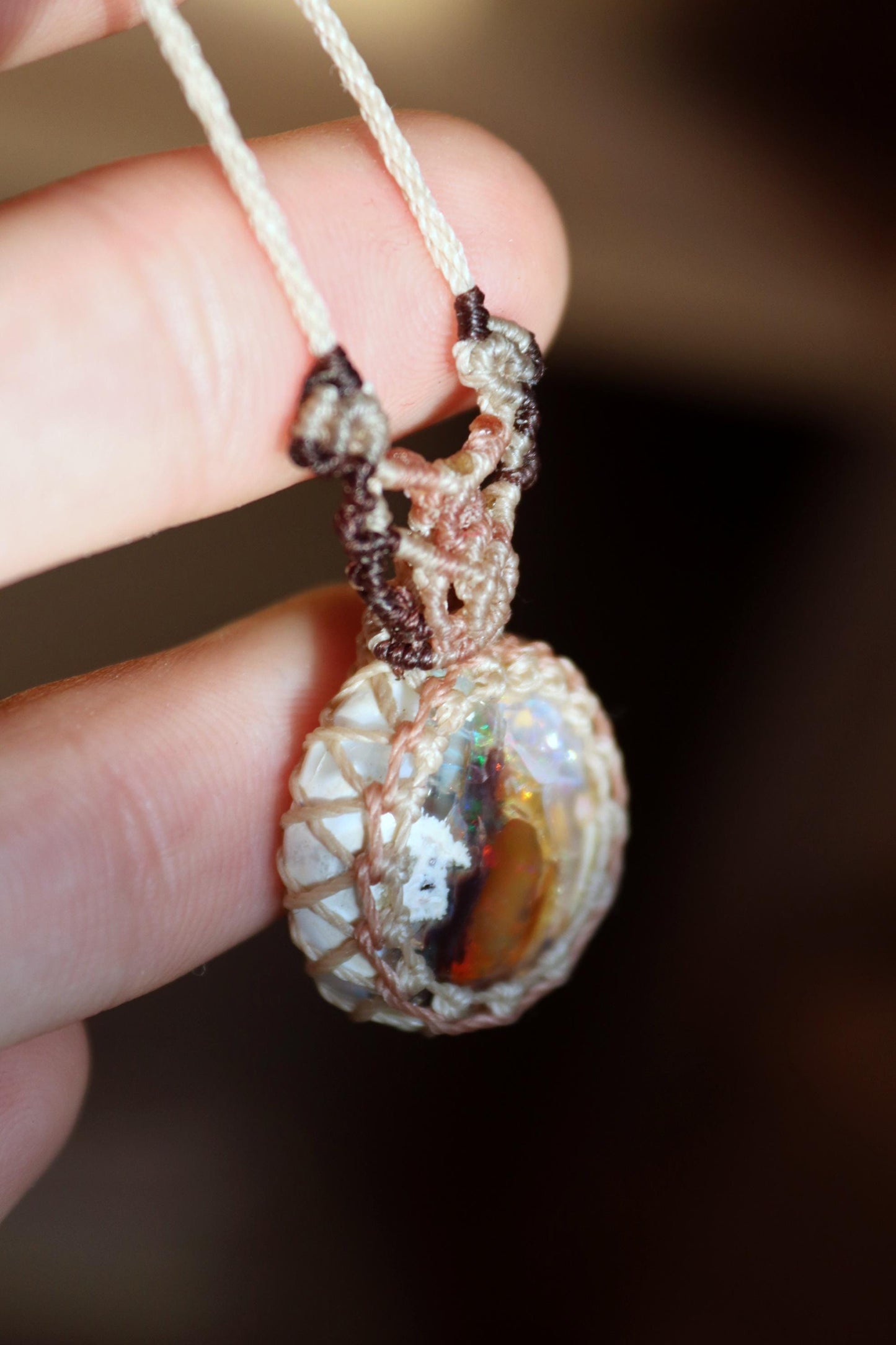 Pendentif OPALE translucide du Mexique