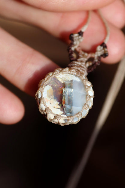 Pendentif OPALE translucide du Mexique