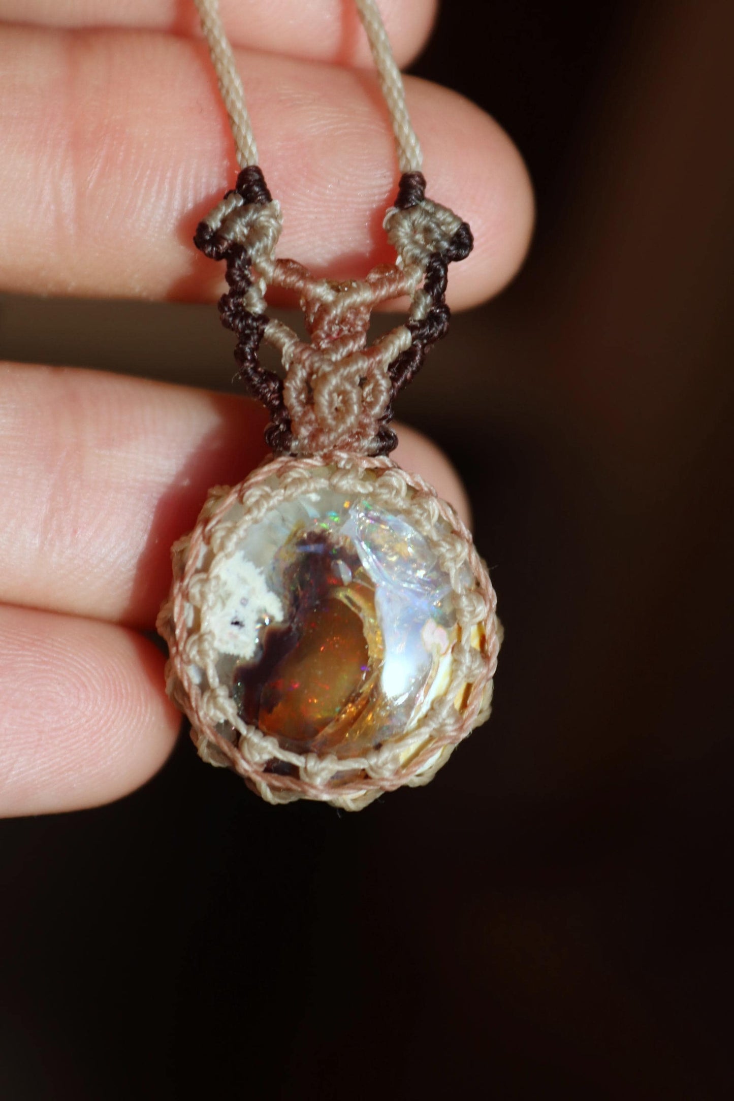 Pendentif OPALE translucide du Mexique