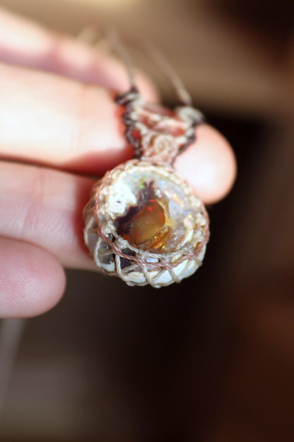 Pendentif OPALE translucide du Mexique
