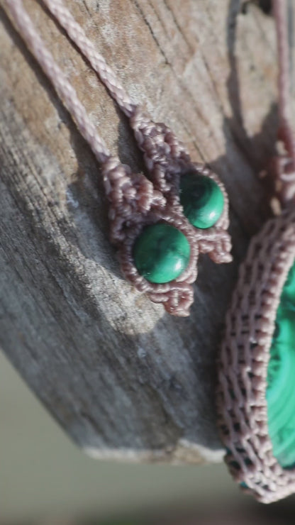MALACHITE and blue chrysocolla pendant