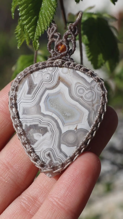 Mexican crazy LACE AGATE necklace