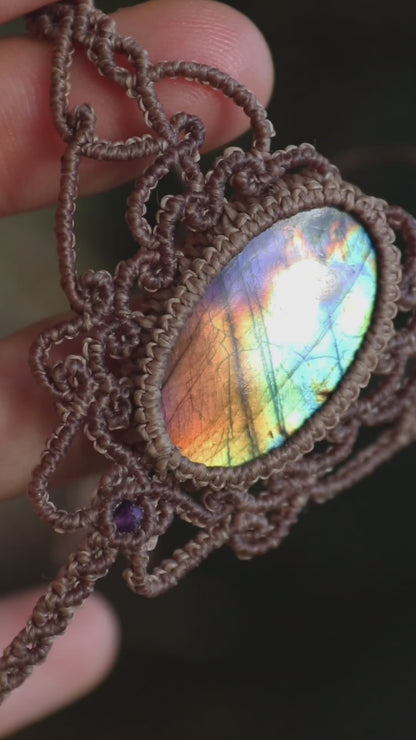 Sklavenarmband mit Regenbogen-Labradorit