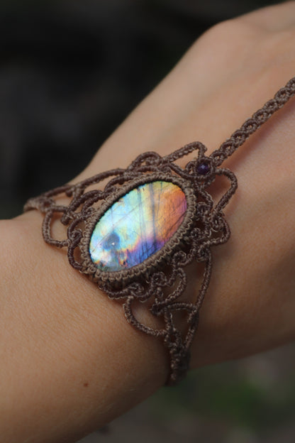 Sklavenarmband mit Regenbogen-Labradorit