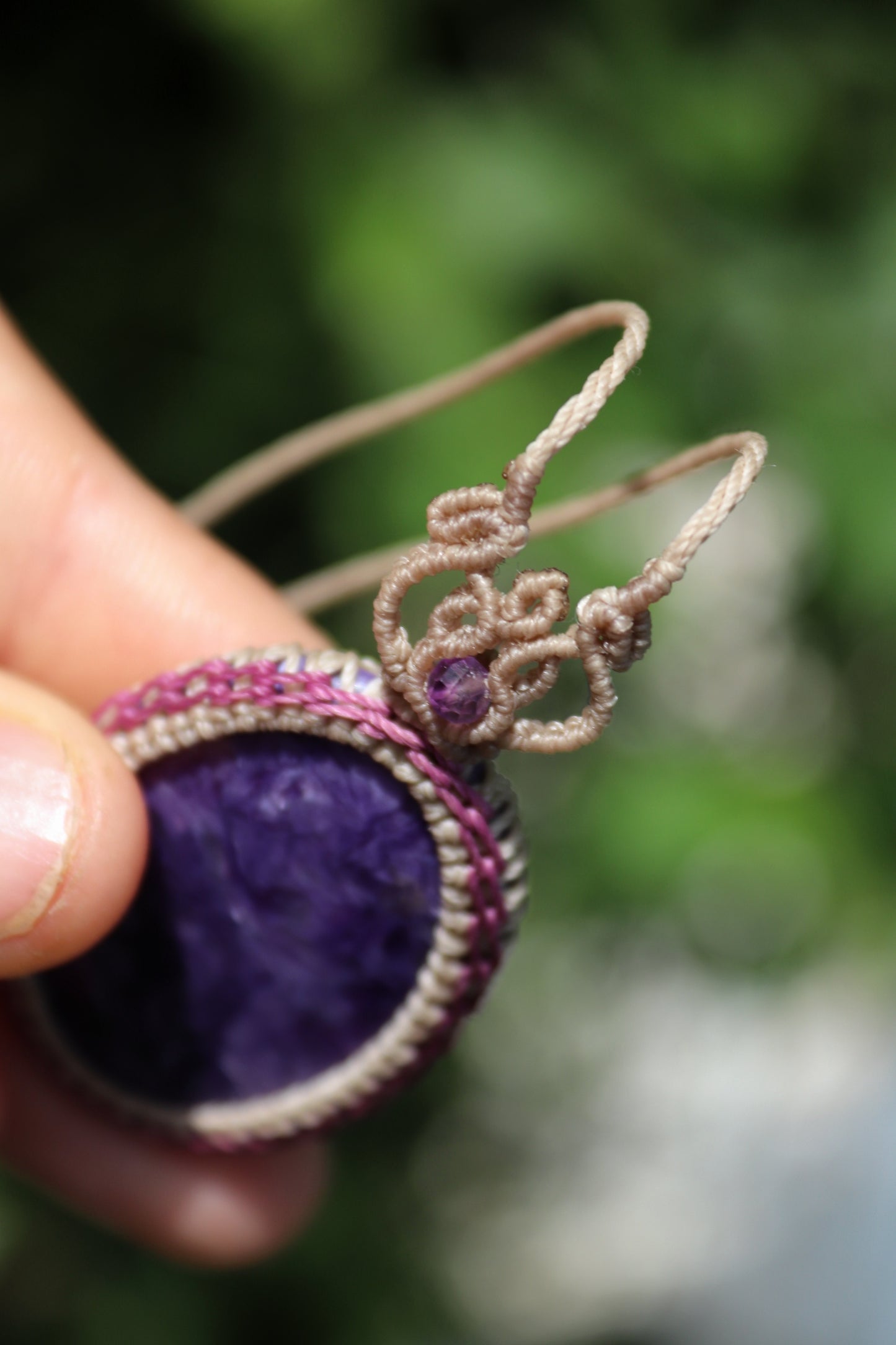 High quality deep purple Charoite pendant