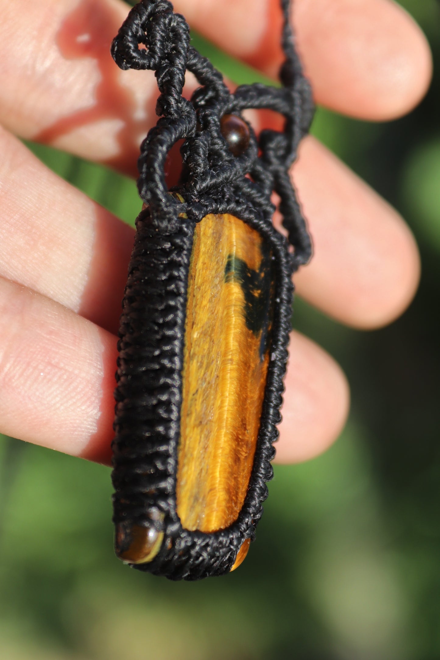 Strong tigers eye pendant for men