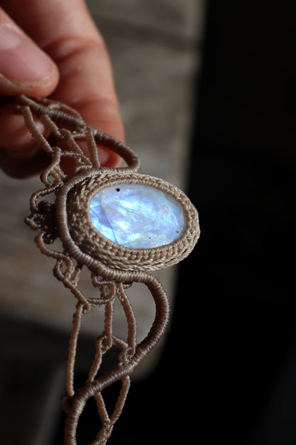 Blue Moonstone tiara, head jewelry