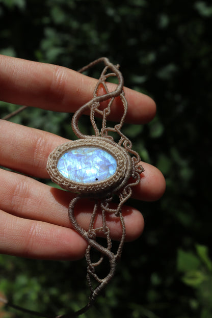 Blue Moonstone tiara, head jewelry