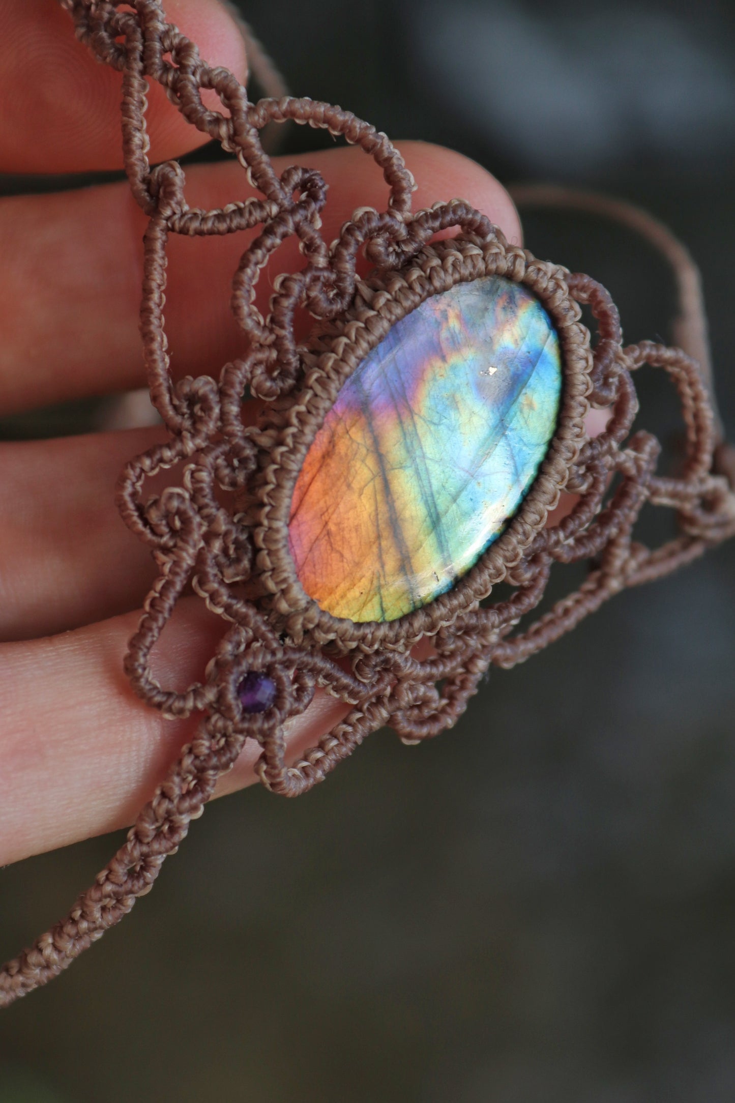 Sklavenarmband mit Regenbogen-Labradorit