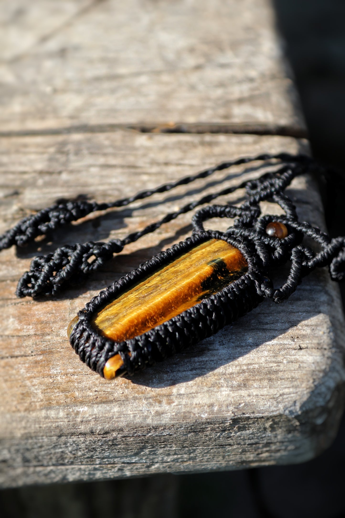 Strong tigers eye pendant for men