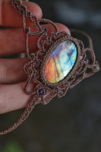 Sklavenarmband mit Regenbogen-Labradorit