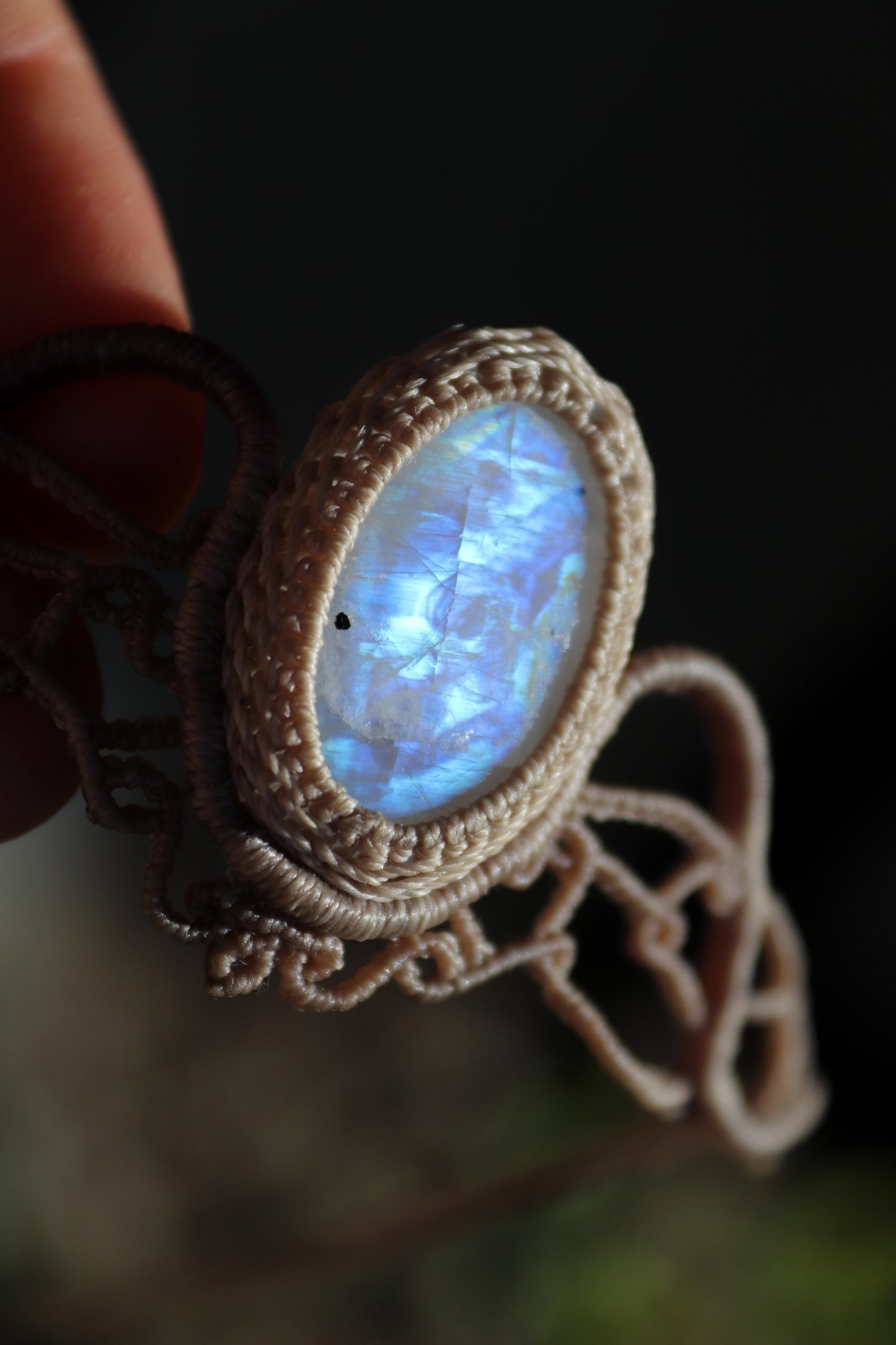 Blue Moonstone tiara, head jewelry